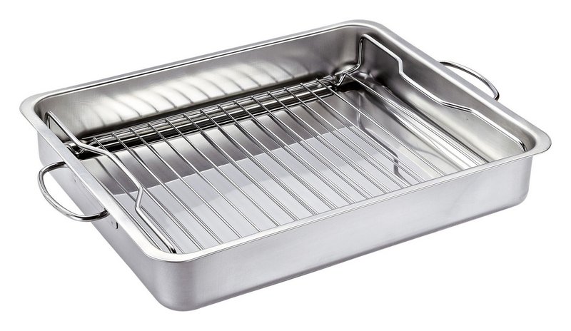 KÜCHENPROFI Grill- und Ofenbräter Style BBQ Inox 6.8 l 40x31.5x6.5 cm 