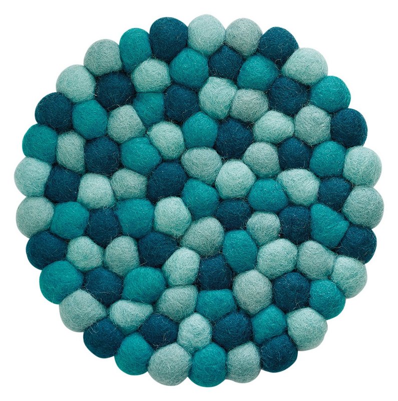 CILIO Untersetzer Lana Azzurro rund Schafwolle 