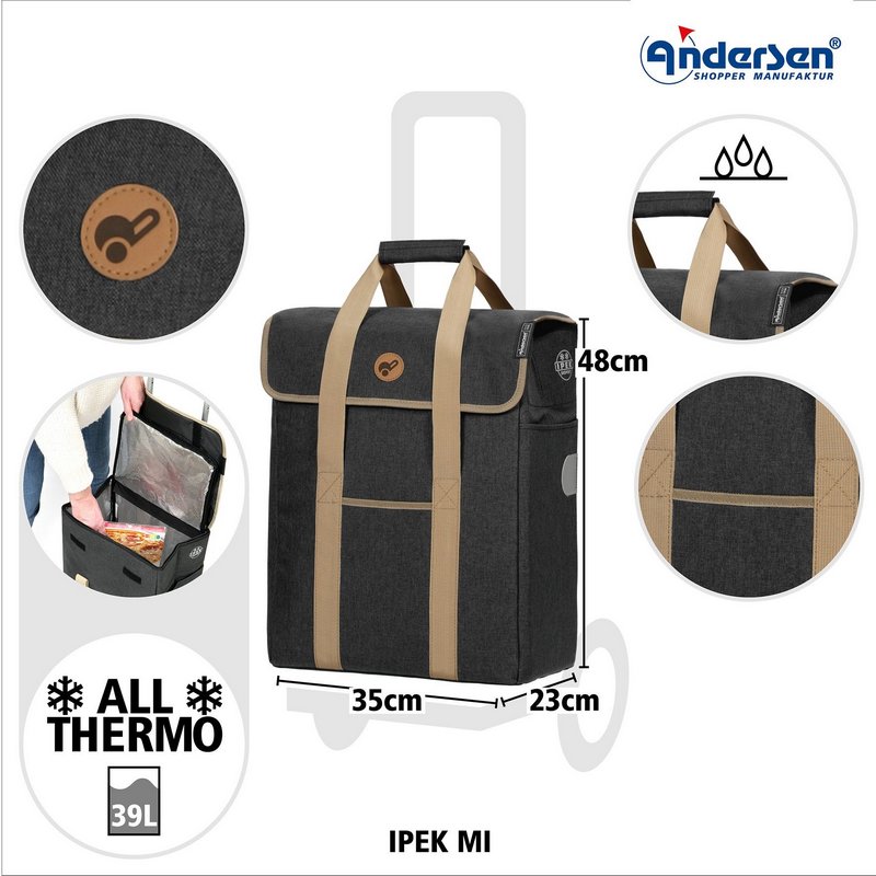 ANDERSEN Einkaufswagen Scala Ipek Mi Thermo schwarz 
