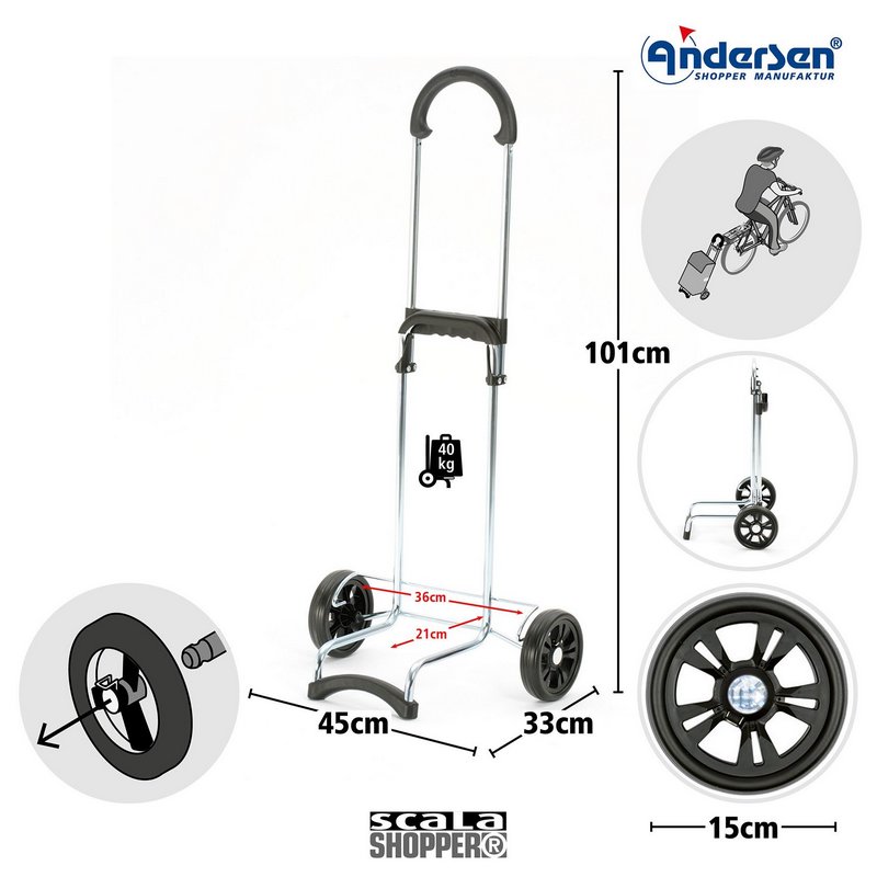 ANDERSEN Einkaufswagen Scala Ipek Mi Thermo schwarz 