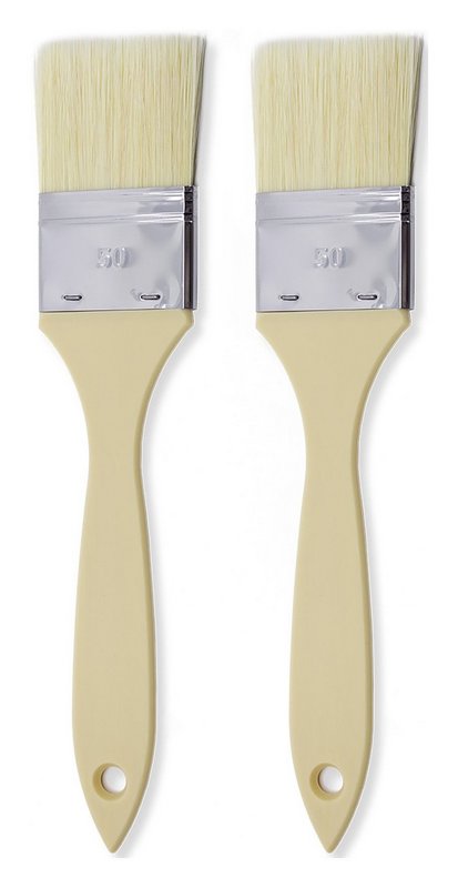 KISAG Backpinsel Set Profi 2 Stück 22x5 cm Kunststoff Naturborsten Edelstahl 