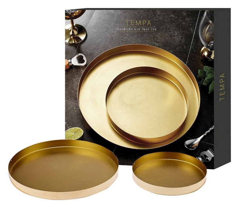 TEMPA Serviertablett 2er Set Aurora gold 