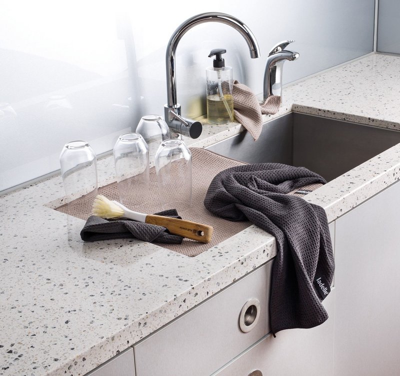 LADELLE Spültuch Microfaser black 