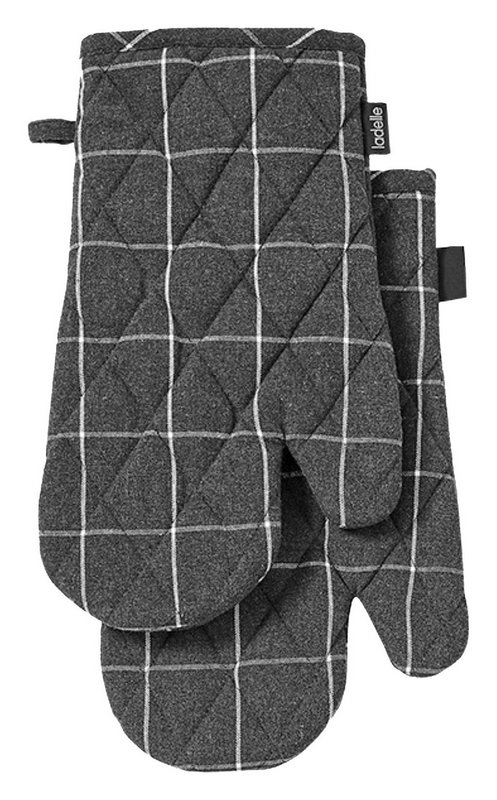 LADELLE Ofenhandschuh Eco Check charcoal 