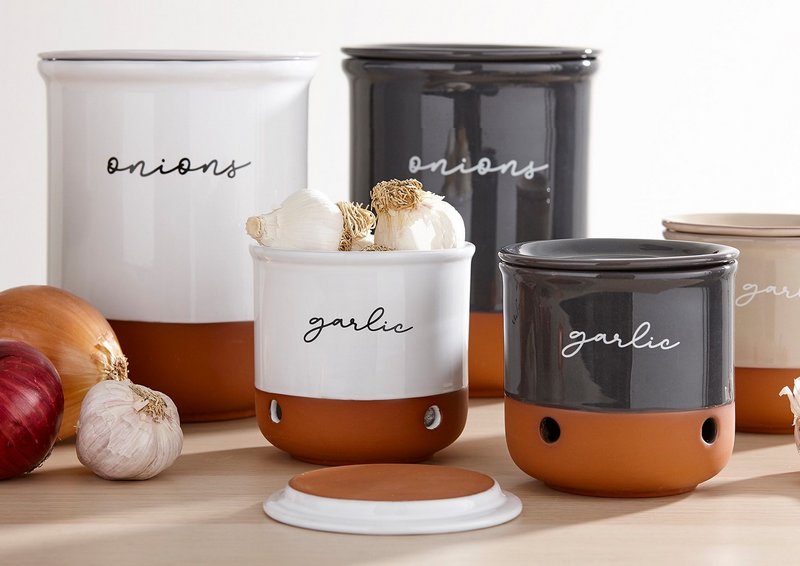 LADELLE Vorratstopf Garlic Eco charcoal 