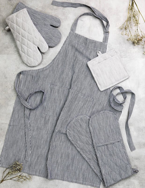 LADELLE Küchenschürze Lina Stripe navy 