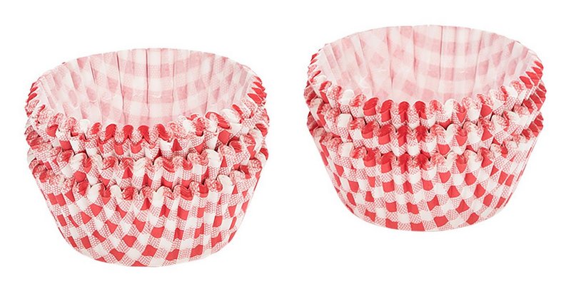 PATISSE Papierförmchen rot weiss kariert Vichy 5cm 