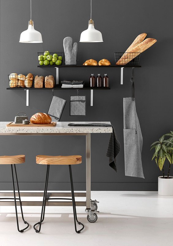 LADELLE Küchenschürze Eco Recycled charcoal 