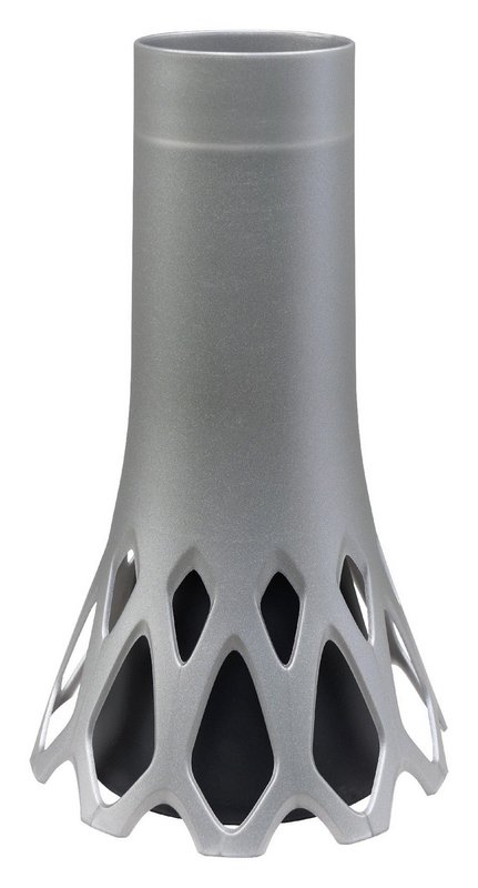 PLASTIA Vase Roseta mit Sockelgewicht silber 1.3 l 