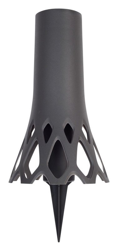 PLASTIA Vase Roseta mit Erdspiess anthrazit 1.3 l 