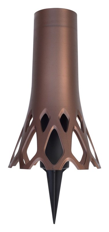 PLASTIA Vase Roseta mit Erdspiess bronze 1.3 l 