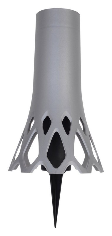 PLASTIA Vase Roseta mit Erdspiess silber 1 l 