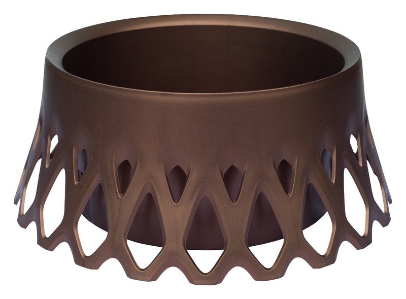 PLASTIA Pflanzschale Roseta mit Wasserspeicher bronze 30 cm 