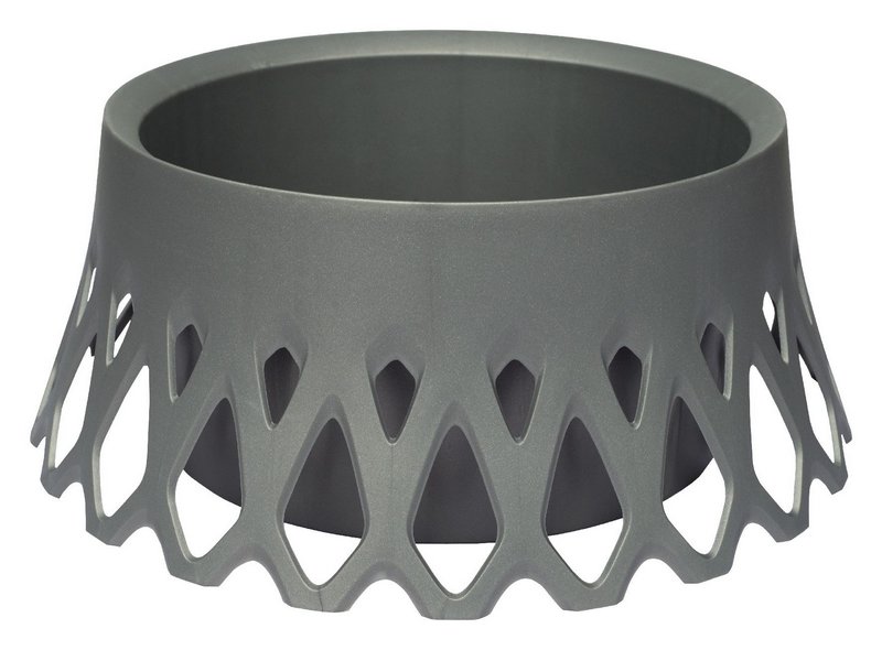 PLASTIA Pflanzschale Roseta mit Wasserspeicher silber 30 cm 