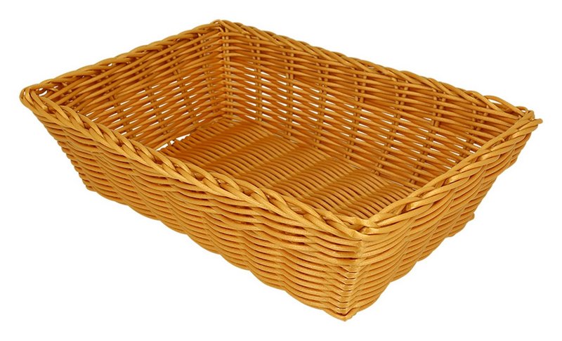 METALTEX Brotkorb rechteckig PP Metalldraht beige 