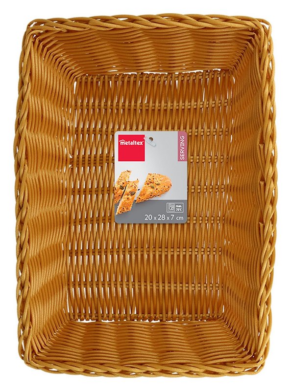 METALTEX Brotkorb rechteckig PP Metalldraht beige 