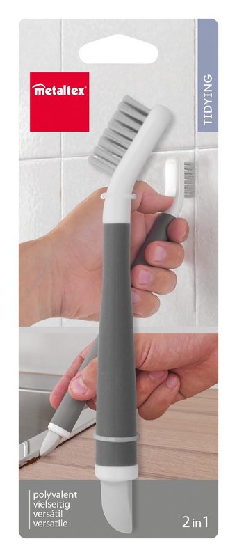 METALTEX Fugenbürste 2in1 Borsten und Schaber 