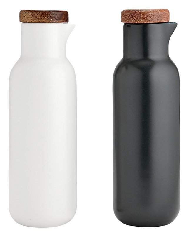 LADELLE Essig- und Öl- Set Essentials weiss dunkelgrau 