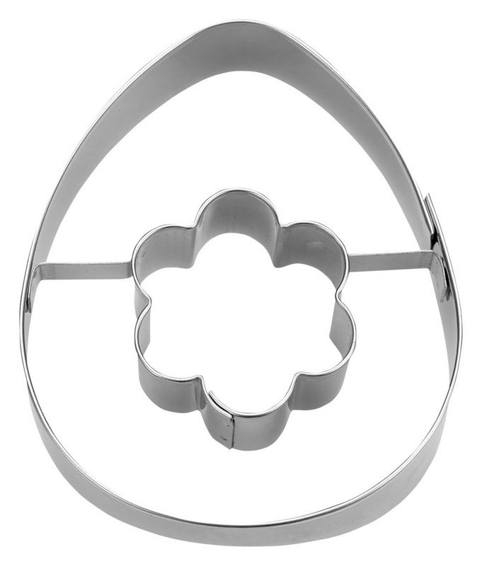 STÄDTER Ausstecher Ei mit Blume 7 cm 
