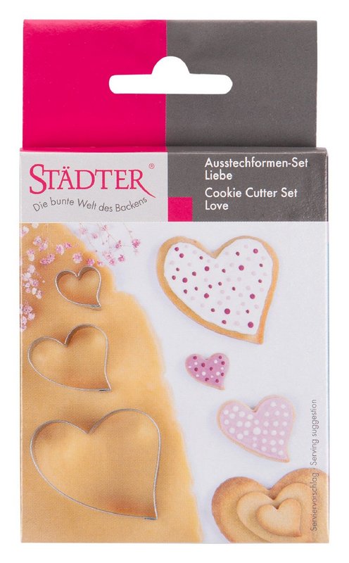 STÄDTER Ausstecher Set Liebe 
