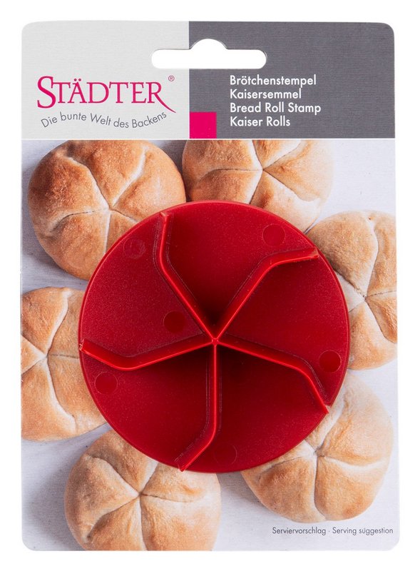 STÄDTER Brötchenstempel Kaisersemmel ø 7.5x2 cm rot 