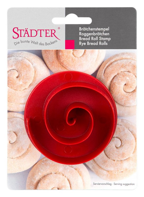 STÄDTER Brötchenstempel Roggenbrötchen ø 7.5x2 cm rot 