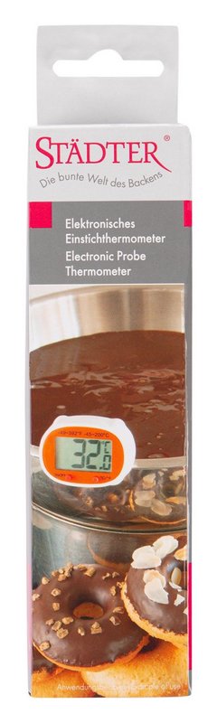 STÄDTER Einstichthermometer elektronisch 16.5 cm weiss 