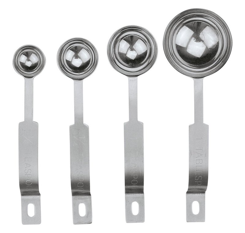 STÄDTER Messlöffel-Set 4-teilig 1/4 TL 1/2 TL 1 TL 1 EL 