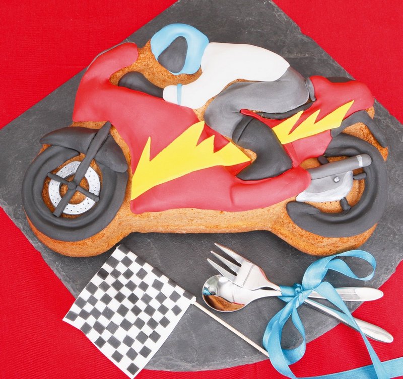STÄDTER Motivbackform Mike das Motorrad 28.5x18.5x6.5 cm 