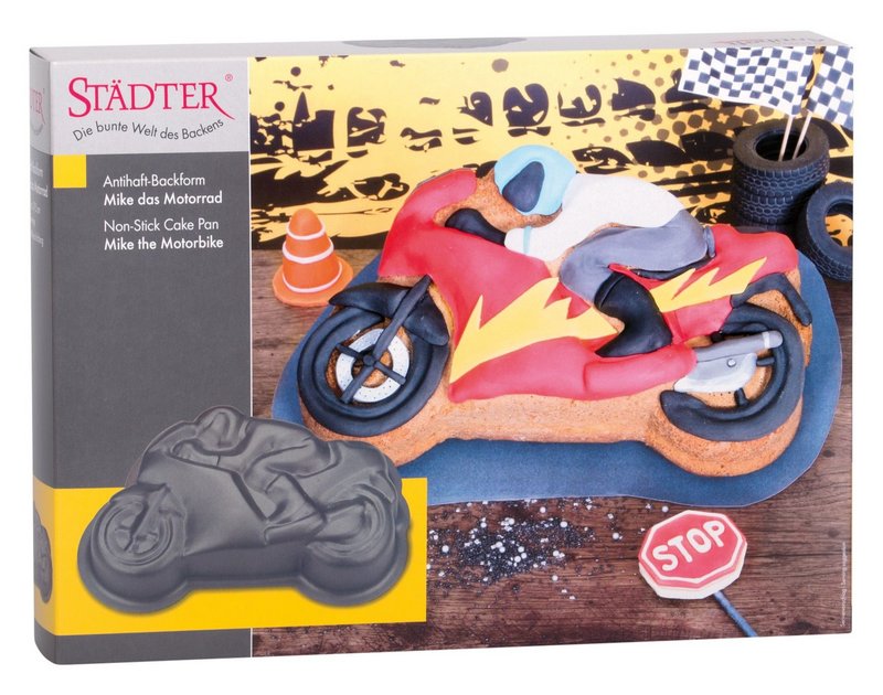 STÄDTER Motivbackform Mike das Motorrad 28.5x18.5x6.5 cm 