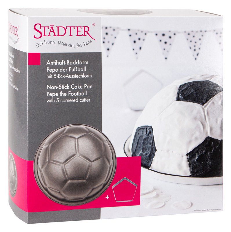 STÄDTER Motivbackform Pepe der Fussball ø 22x11 cm 