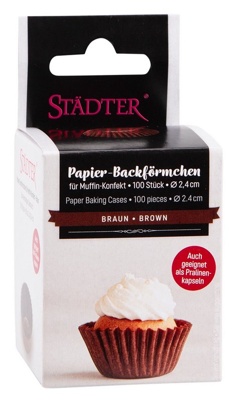 STÄDTER Papier Backförmchen braun 