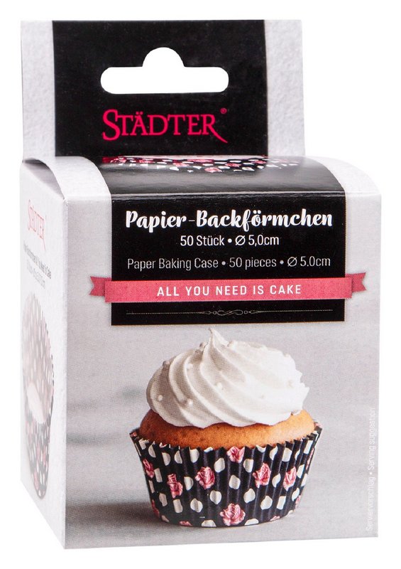 STÄDTER Papier Backförmchen Maxi All You Need Is Cake 
