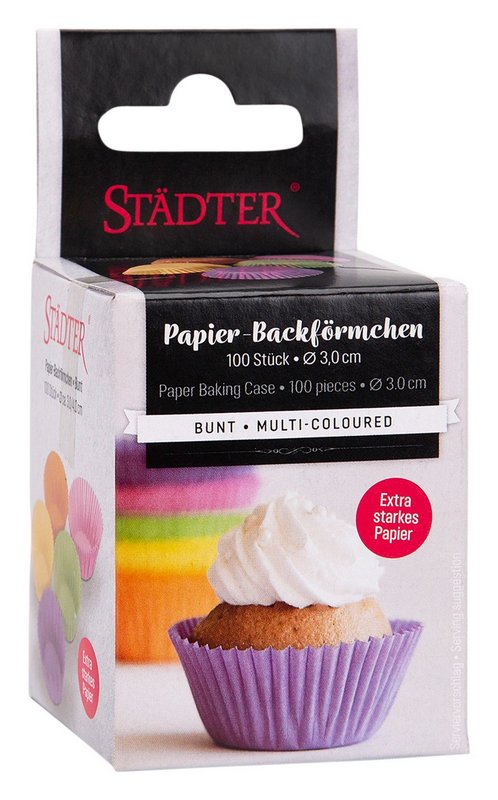 STÄDTER Papier Backförmchen Mini bunt 