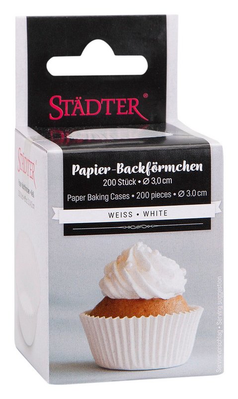 STÄDTER Papier Backförmchen Mini weiss 