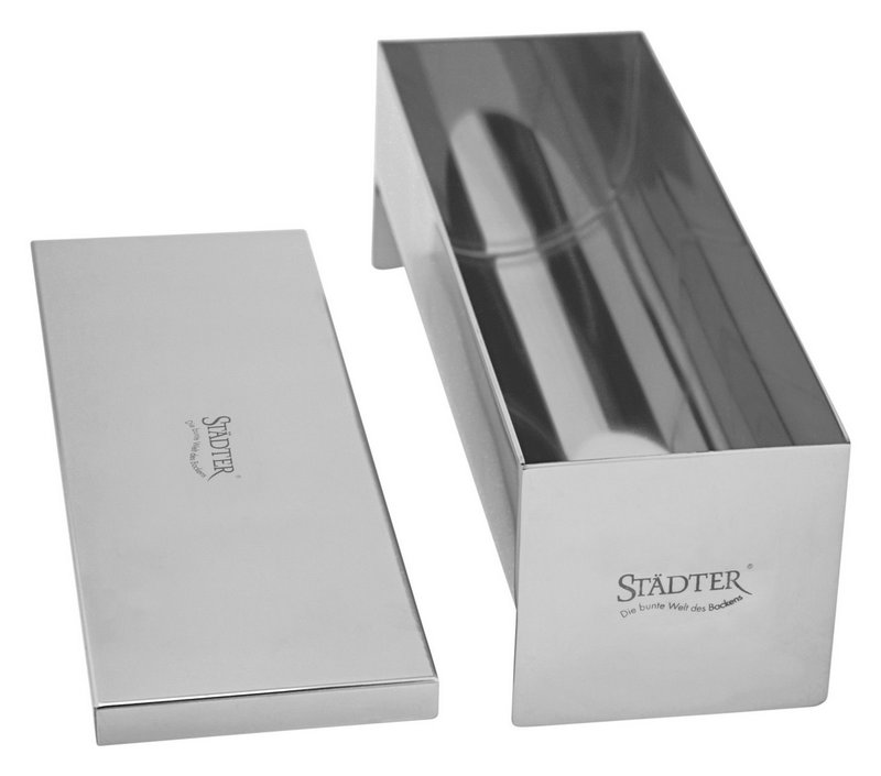 STÄDTER Pasteten-/Terrinenform Halbrund mit Deckel 23x7.5x7.5 cm Edelstahl 