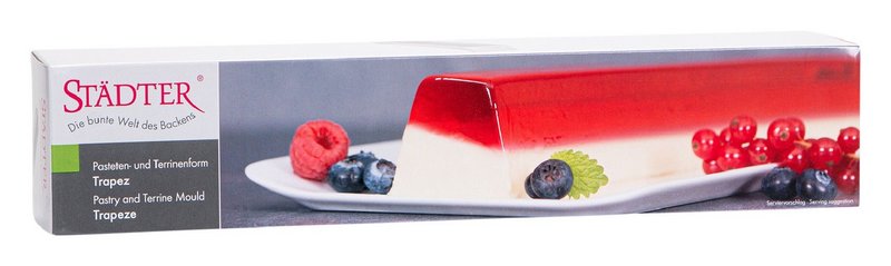 STÄDTER Pasteten-/Terrinenform Trapez 30x6x6 cm Edelstahl 