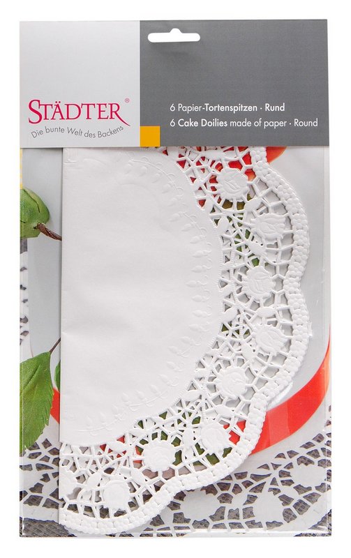STÄDTER Tortenspitze 32 cm weiss rund 6er Papier 