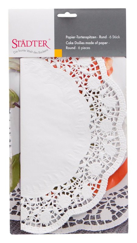 STÄDTER Tortenspitze 36 cm weiss rund 6er Papier 
