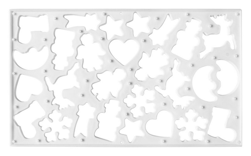 STÄDTER Ausstecher Keksausstecherbrett 37x22 cm weiss mit 9 Motiven 