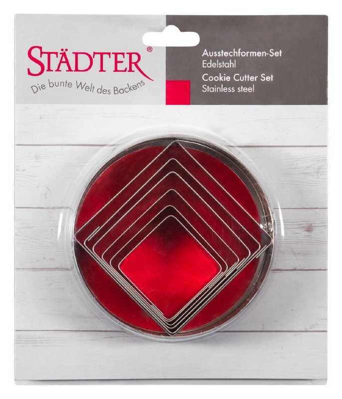 STÄDTER Ausstecher Set Quadrate 