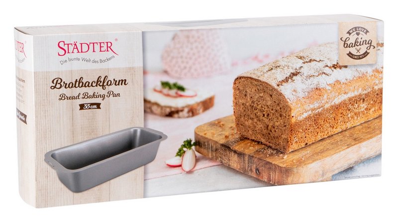 STÄDTER Brotbackform 35x14.5x8.5 cm silber We love baking 