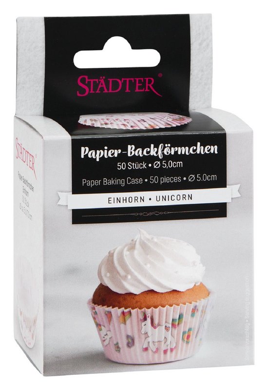 STÄDTER Papier Backförmchen Maxi Einhorn 