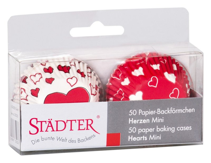 STÄDTER Papier Backförmchen Mini Herz 