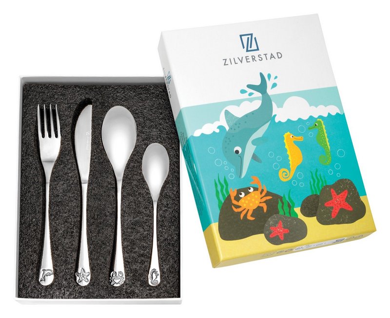 ZILVERSTAD Kinderbesteck Meerestiere 