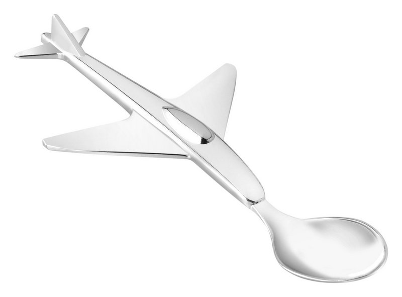 ZILVERSTAD Kinderlöffel Flugzeug versibert 