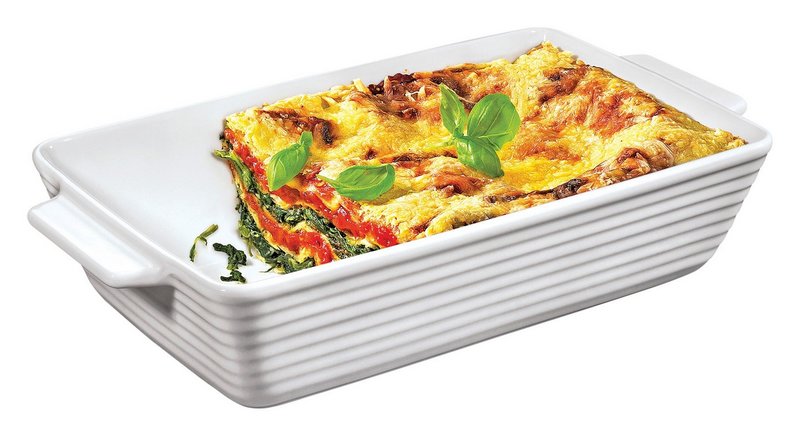KÜCHENPROFI Gratinform Burgund rechteckig 24 cm weiss 