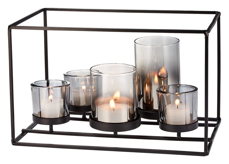PHILIPPI Windlicht York Glas Metall 