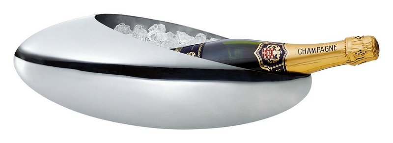 PHILIPPI Champagnerkühler und Tulpenvase Cocoon Inox 42x15x14 cm 
