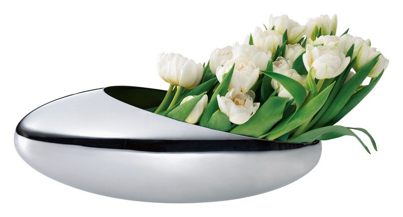 PHILIPPI Champagnerkühler und Tulpenvase Cocoon Inox 42x15x14 cm 